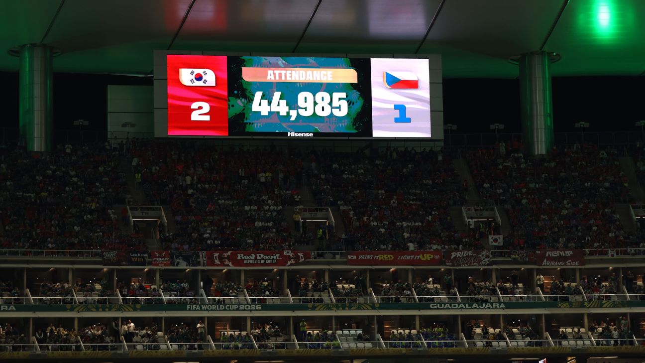 FIFA为韩国对捷克世界杯比赛现场人数辩护：44985人数有据可查